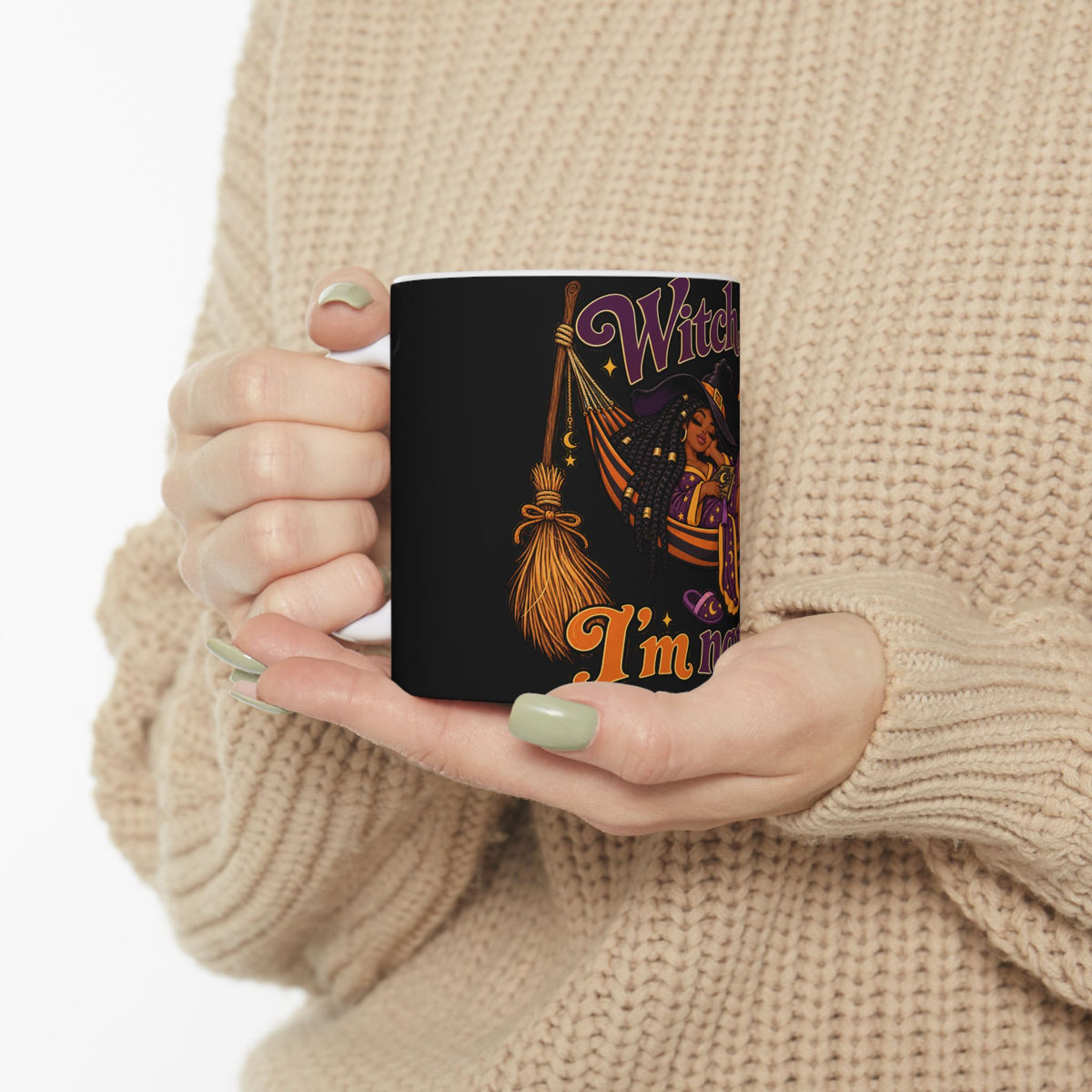 Witch please I’m napping Mug | Halloween witch illustration