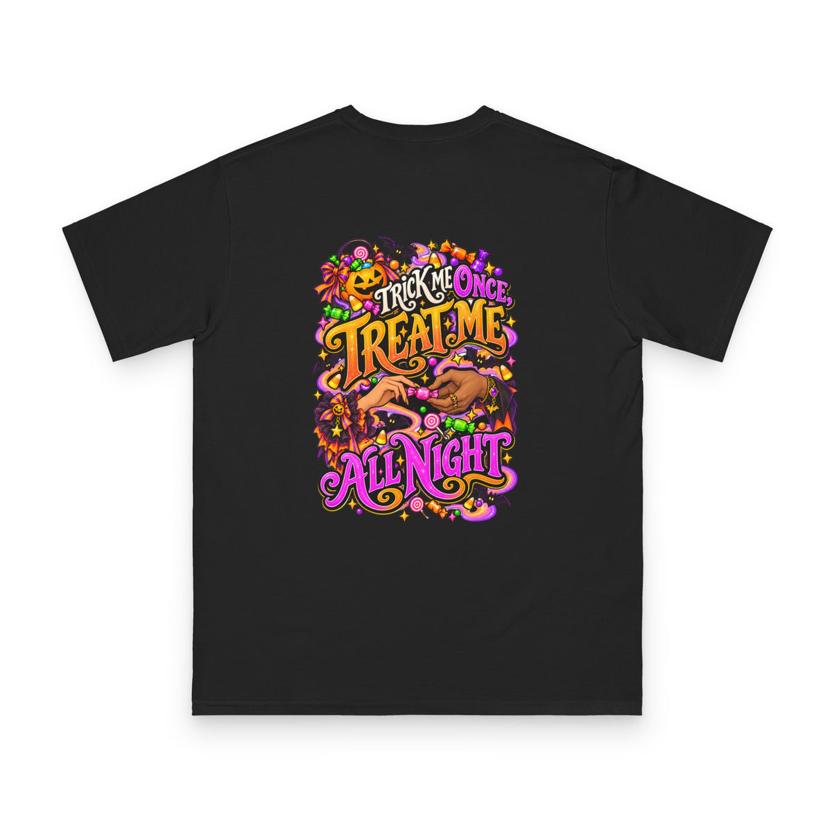 Halloween Couples Illustration T-Shirt | Trick or Treat, Spooky Candy