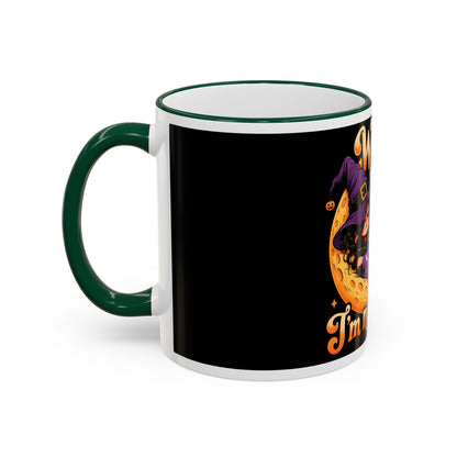 Witch please I'm napping Mug | Accent rim & handle, Halloween design