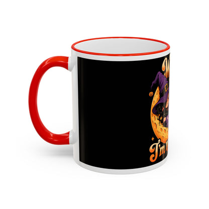 Witch please I'm napping Mug | Accent rim & handle, Halloween design