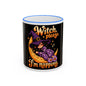 Witch please I'm napping Mug | Accent rim & handle, Halloween design
