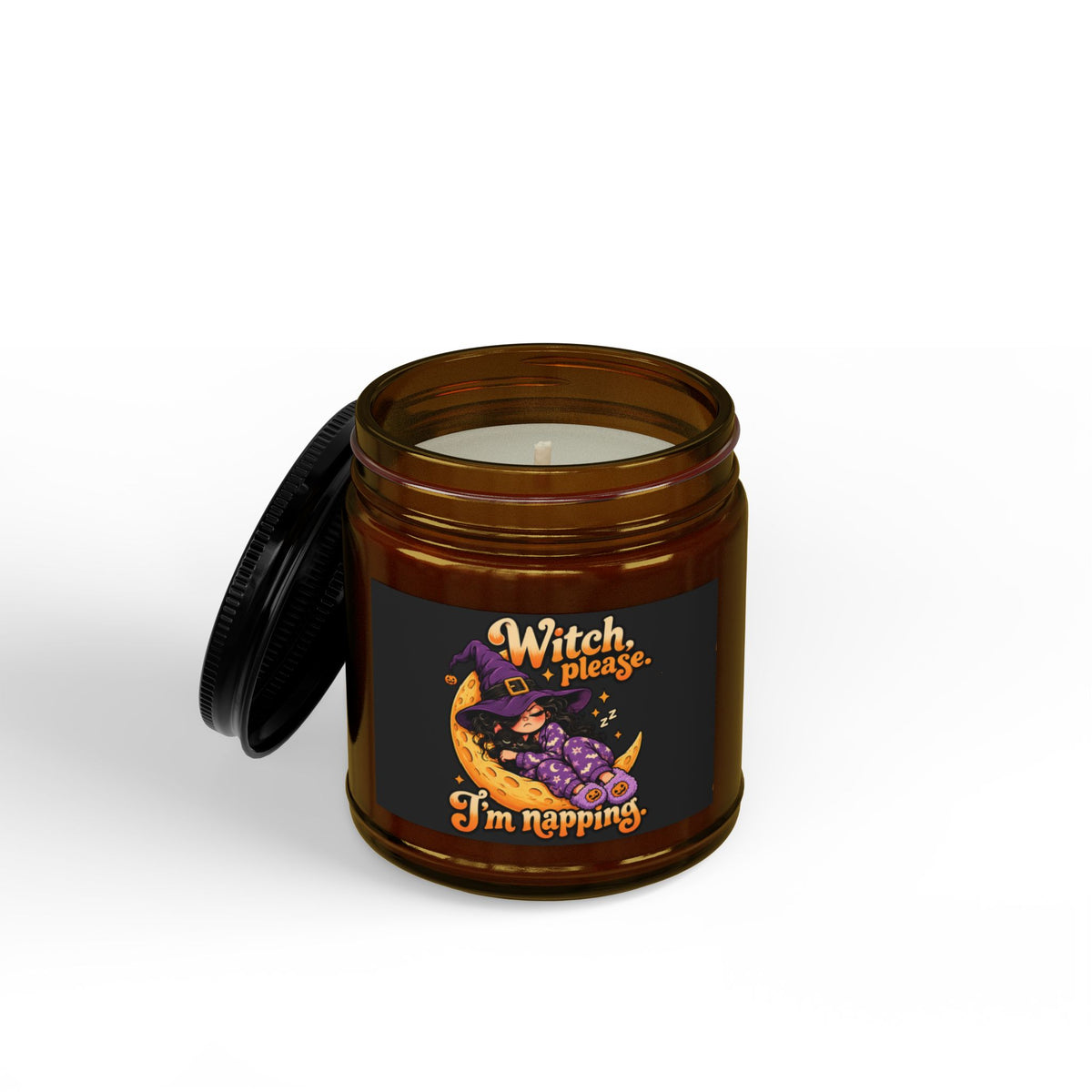 Witch Please I'm Napping Candle | Soy Candle Jar with Black Lid