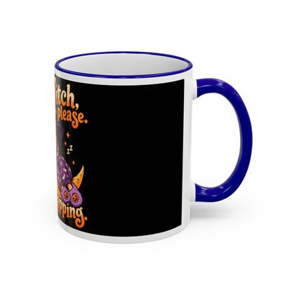 Witch please I'm napping Mug | Accent rim & handle, Halloween design
