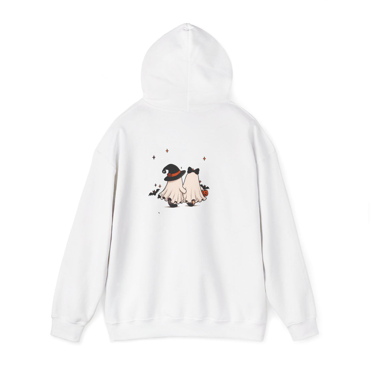 Booed Up Ghosts Hooded Sweatshirt | Cute Halloween Ghosts with Candy
