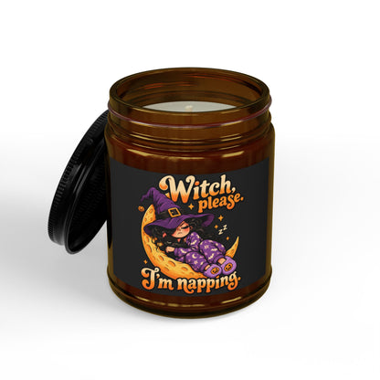 Witch Please I'm Napping Candle | Soy Candle Jar with Black Lid