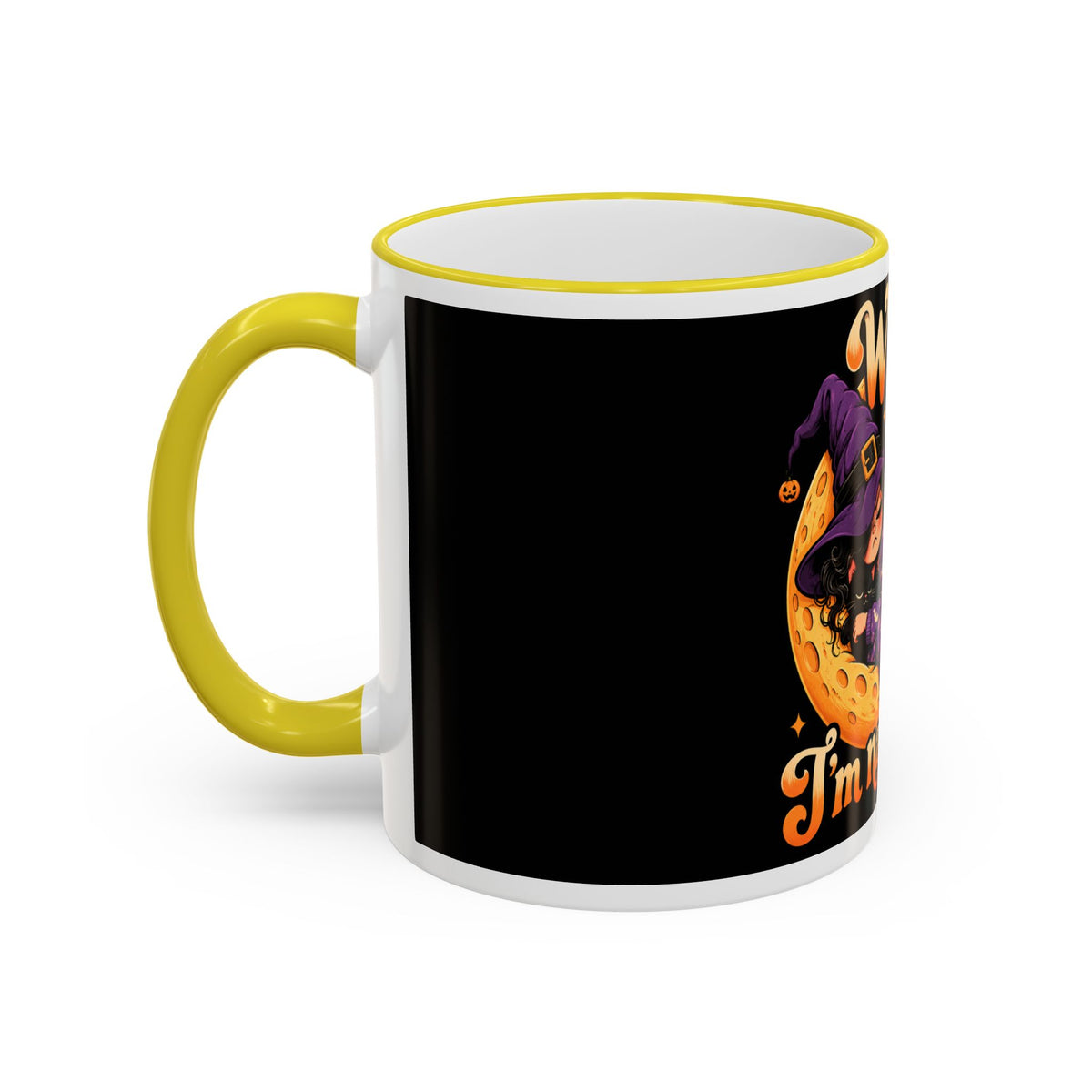 Witch please I'm napping Mug | Accent rim & handle, Halloween design