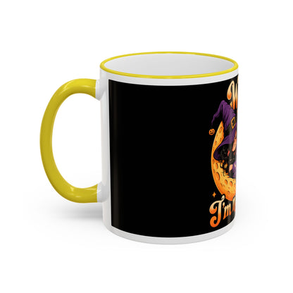 Witch please I'm napping Mug | Accent rim & handle, Halloween design