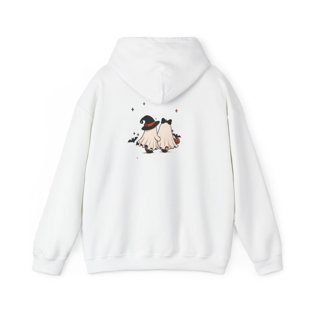 Booed Up Ghosts Hooded Sweatshirt | Cute Halloween Ghosts with Candy