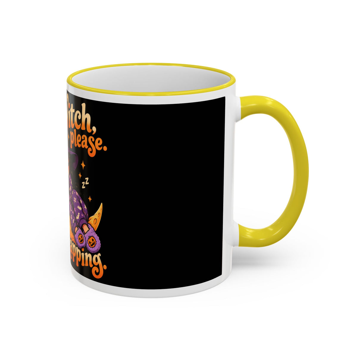 Witch please I'm napping Mug | Accent rim & handle, Halloween design
