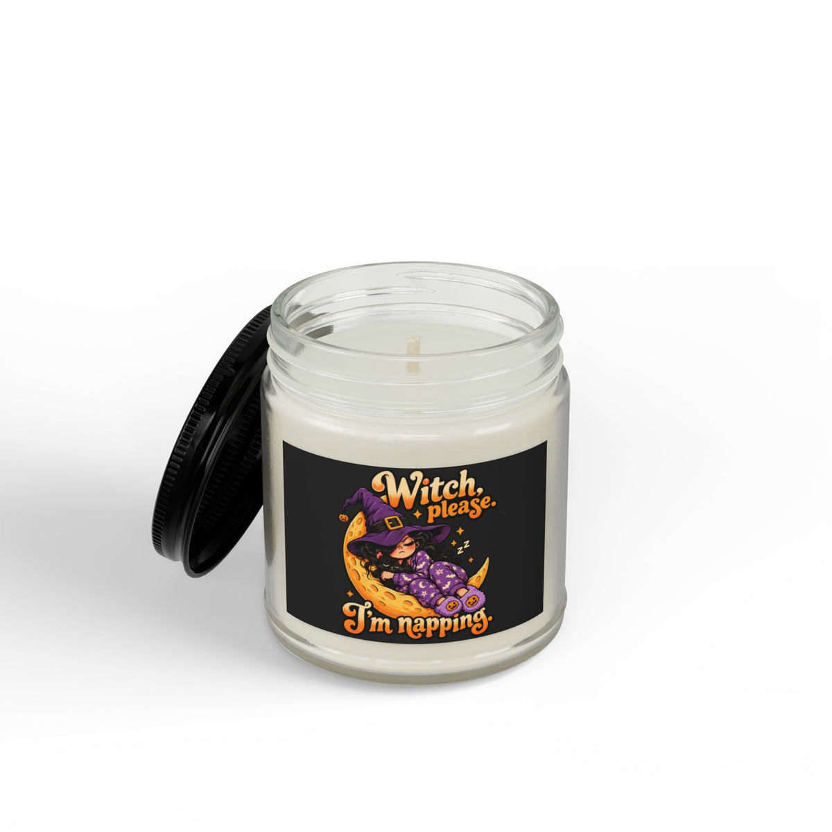 Witch Please I'm Napping Candle | Soy Candle Jar with Black Lid