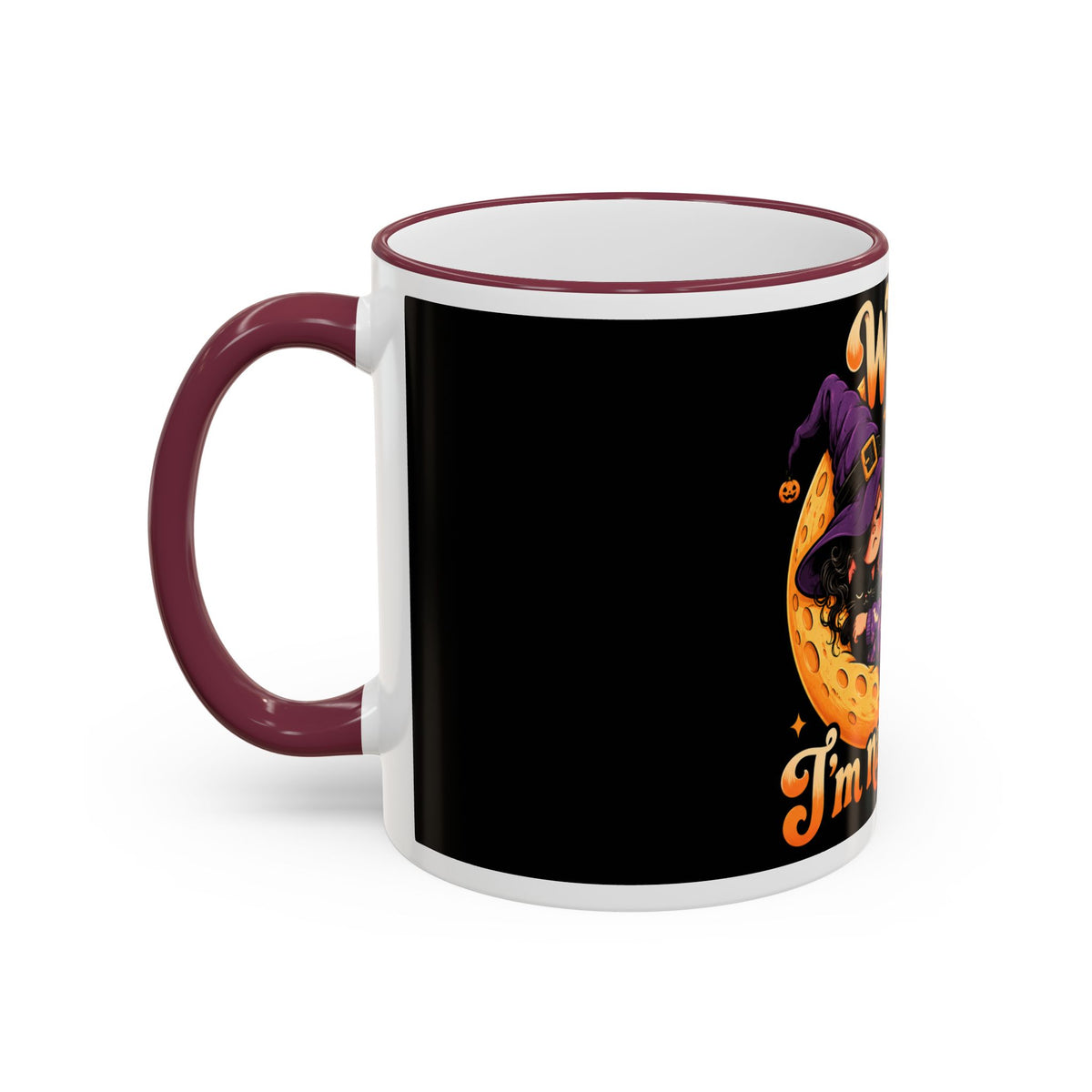 Witch please I'm napping Mug | Accent rim & handle, Halloween design